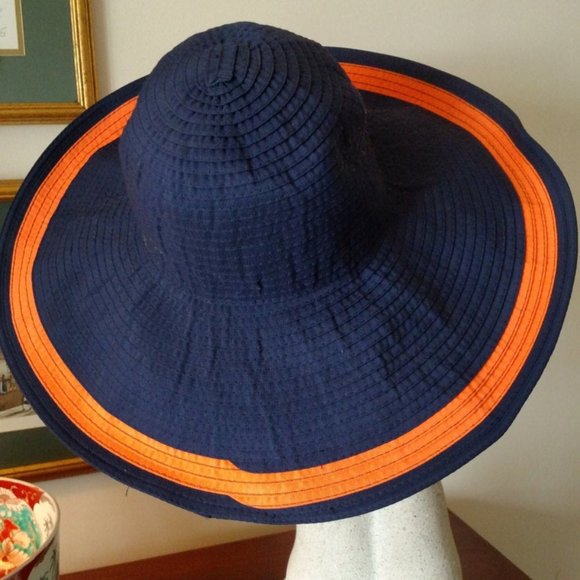 Lauren Ralph Lauren Navy and Orange Sun Hat main image 4